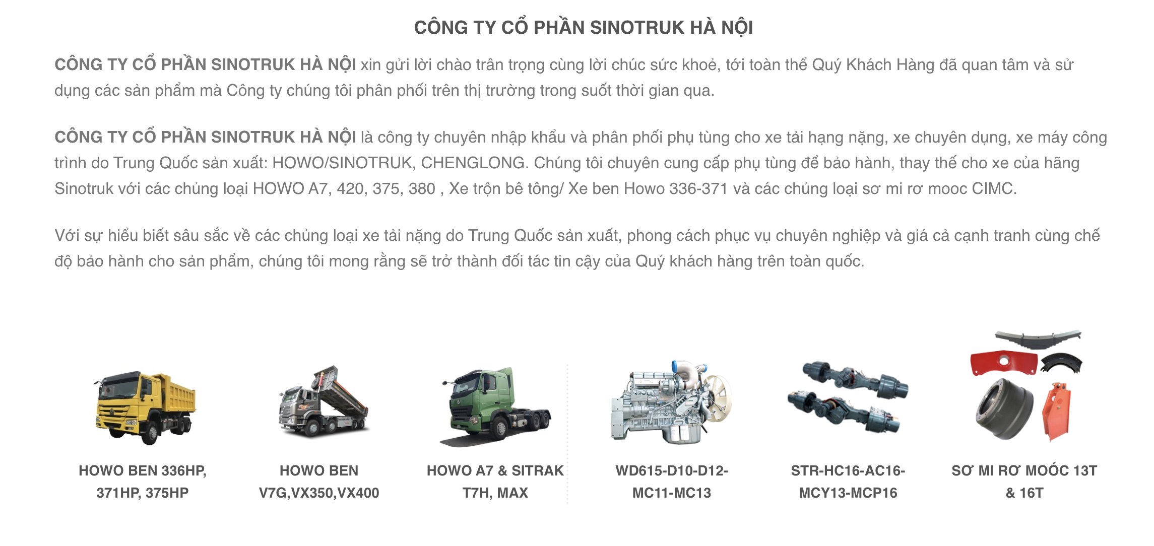 Cổng Thông Tin & Quản Lý Xe Thương Mại Sinotruk Vietnam